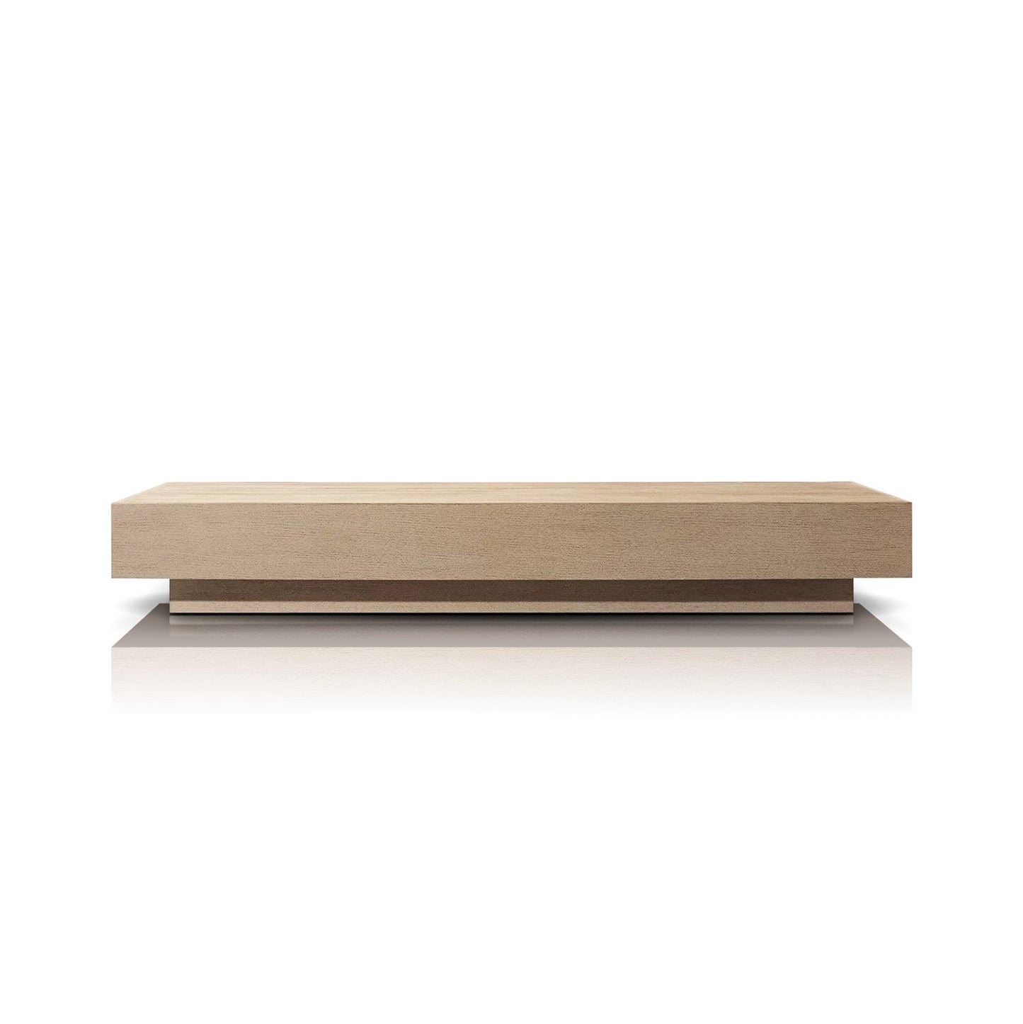 Part of the Timber Cove Collection by Landmark Decor, this minimalist light wooden rectangular coffee table features a modern, clean design with a low profile. Its perfect for enhancing outdoor sofas with all-weather frames and adds elegance to any setting.