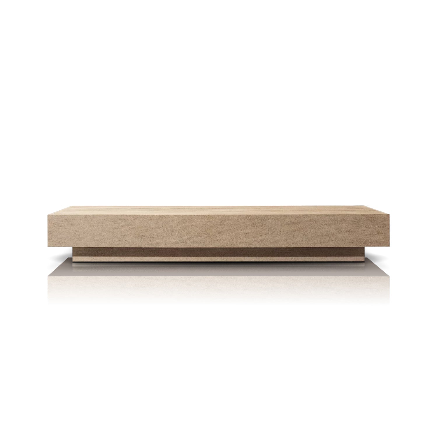 Part of the Timber Cove Collection by Landmark Decor, this minimalist light wooden rectangular coffee table features a modern, clean design with a low profile. Its perfect for enhancing outdoor sofas with all-weather frames and adds elegance to any setting.