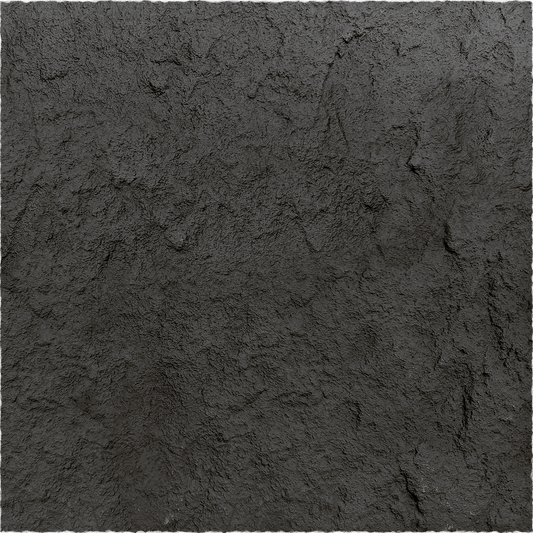 The Star Moon Stone Sheet - Black by Landmark Decor features a dark, textured surface with rough, uneven patterns and a matte finish—ideal for achieving authentic looks with stone veneer or flexible stone sheets.