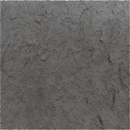 Close-up of Landmark Decor's Star Moon Stone Sheet - Grey, featuring a dark gray color and rough, natural stone texture in a flexible veneer.