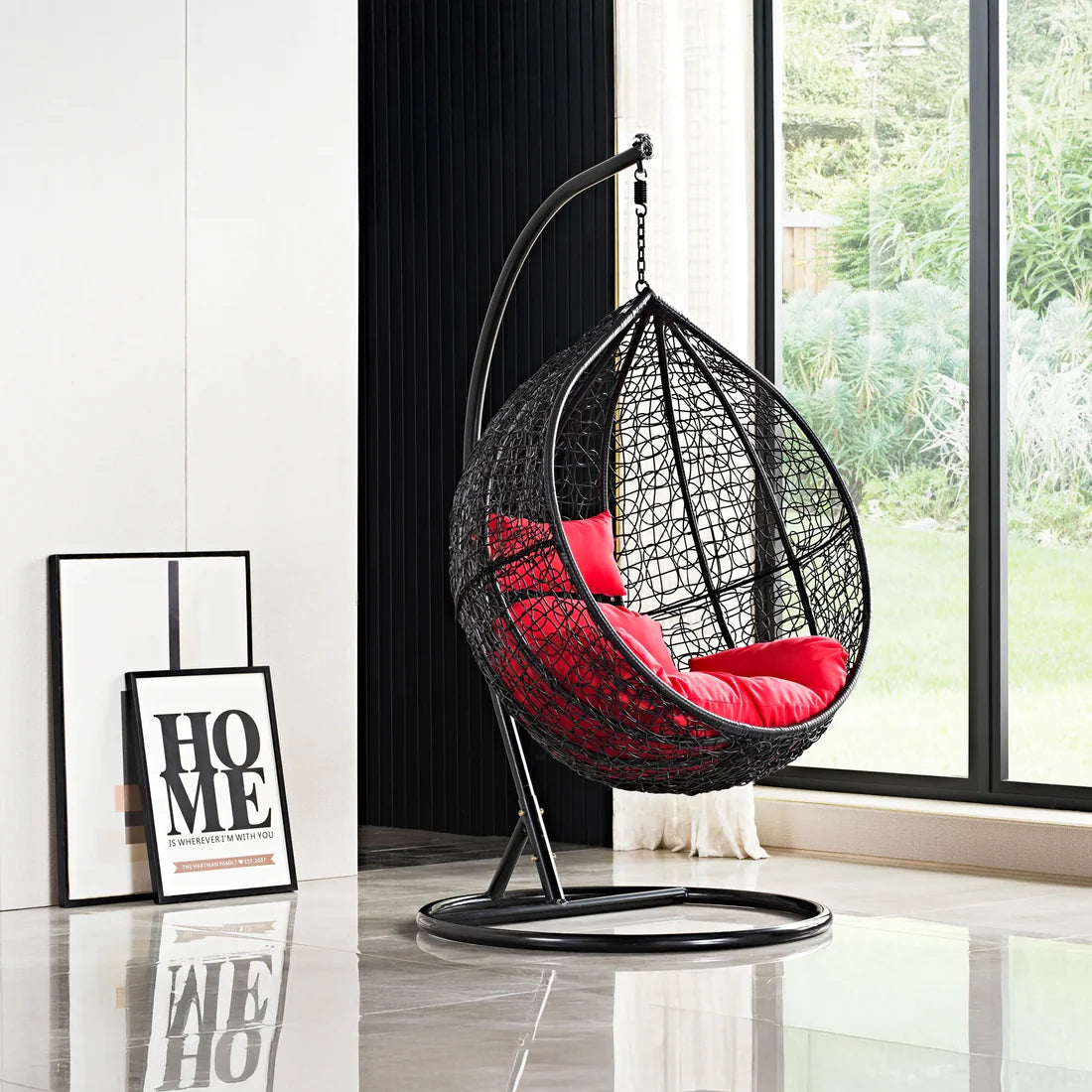 Chelo Outdoor Swing Chair - Black
