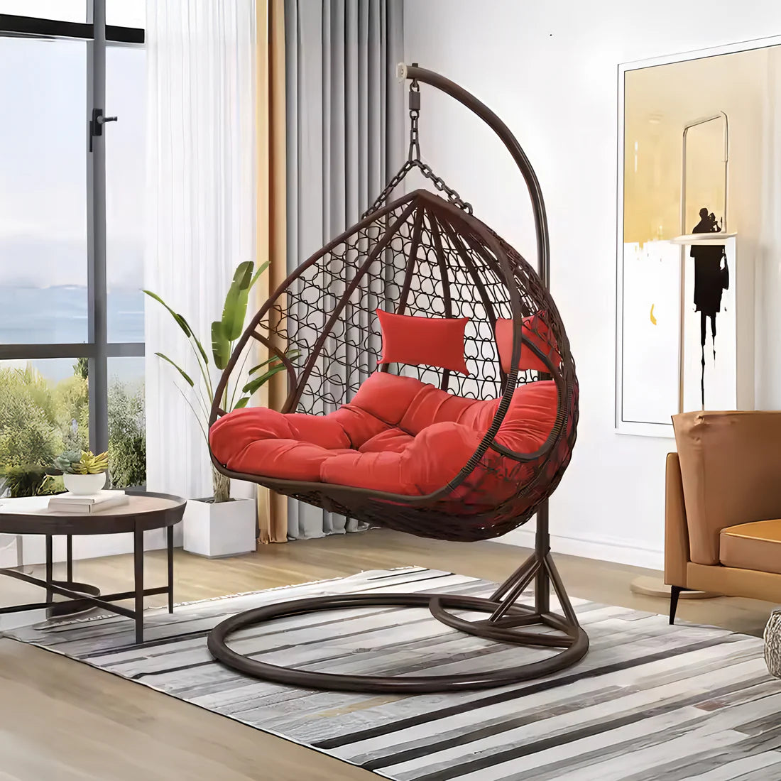 Soho Outdoor Swing Chair - Brown