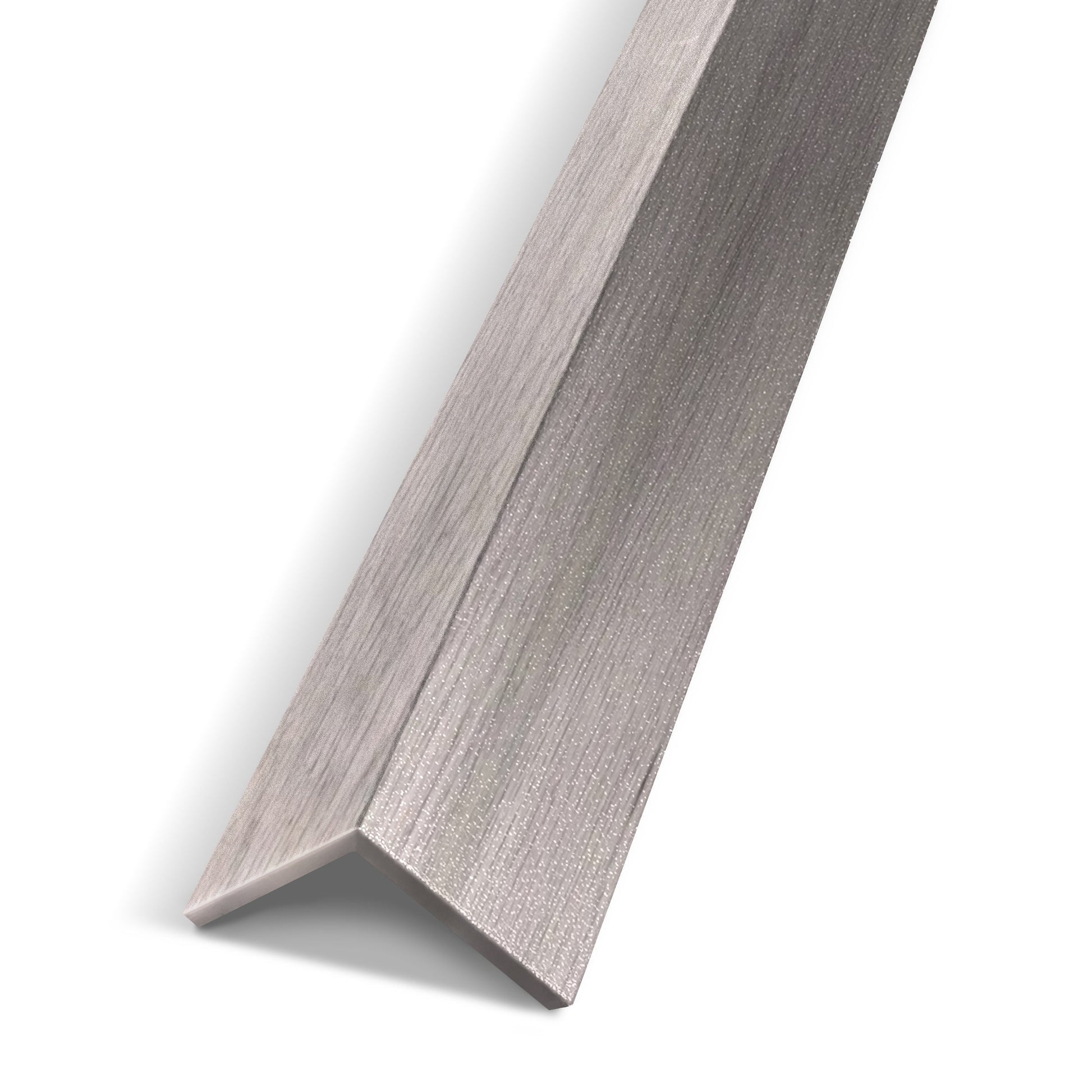The Landmark Decor Light Driftwood Texture Interior WPC Panel Corner, shown on a white background, features a right-angled profile ideal for finishing wall edges or reinforcing panel junctions.