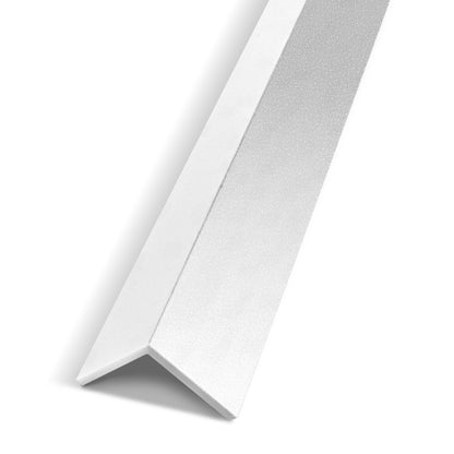 The Landmark Decor Paper White Effect Interior WPC Panel Corner is an L-shaped, matte-finish angle, perfect for reinforcing wall edges or panel junctions; shown diagonally on a white background.