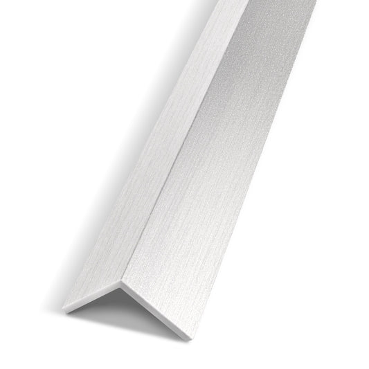 The Tany Grey Interior WPC Panel Corner from Landmark Decor is shown on a white background at an angle, highlighting both sides—perfect for interior wall design and neatly finishing wall panel corners.
