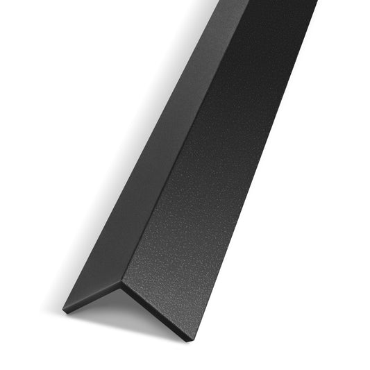 The Landmark Decor Dark Gray Interior WPC Panel Corner, featuring a textured finish for panel junctions or wall edges, is shown against a white background.