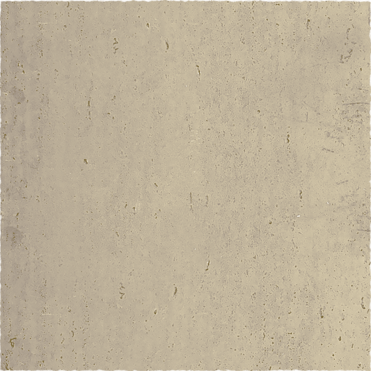 The Landmark Decor Travertine Stone Sheet - Beige features a light beige textured surface with subtle speckles and irregular markings, delivering a natural stone look similar to premium stone veneer or flexible stone sheets.